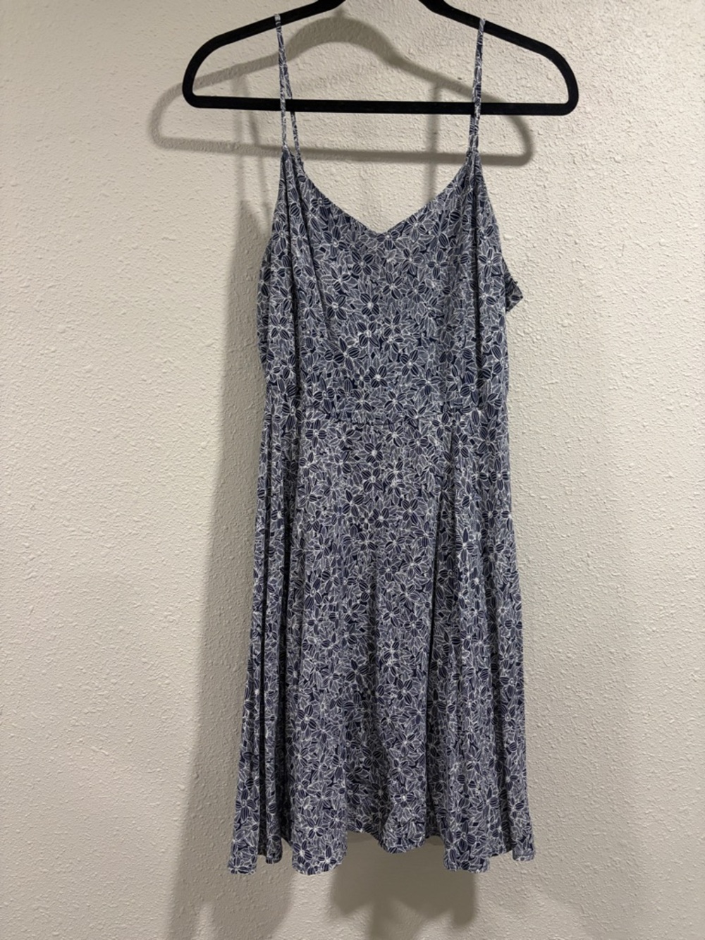 Old Navy Blue Floral Spaghetti Strap Mini Dress